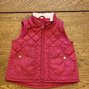GAP Magenta Quilted Puffer Vest